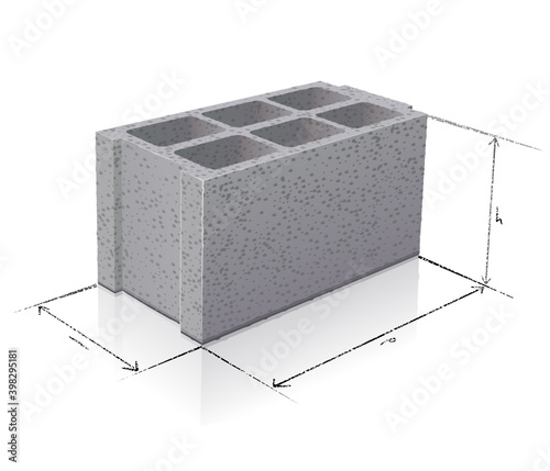 Concrete block and its dimensions