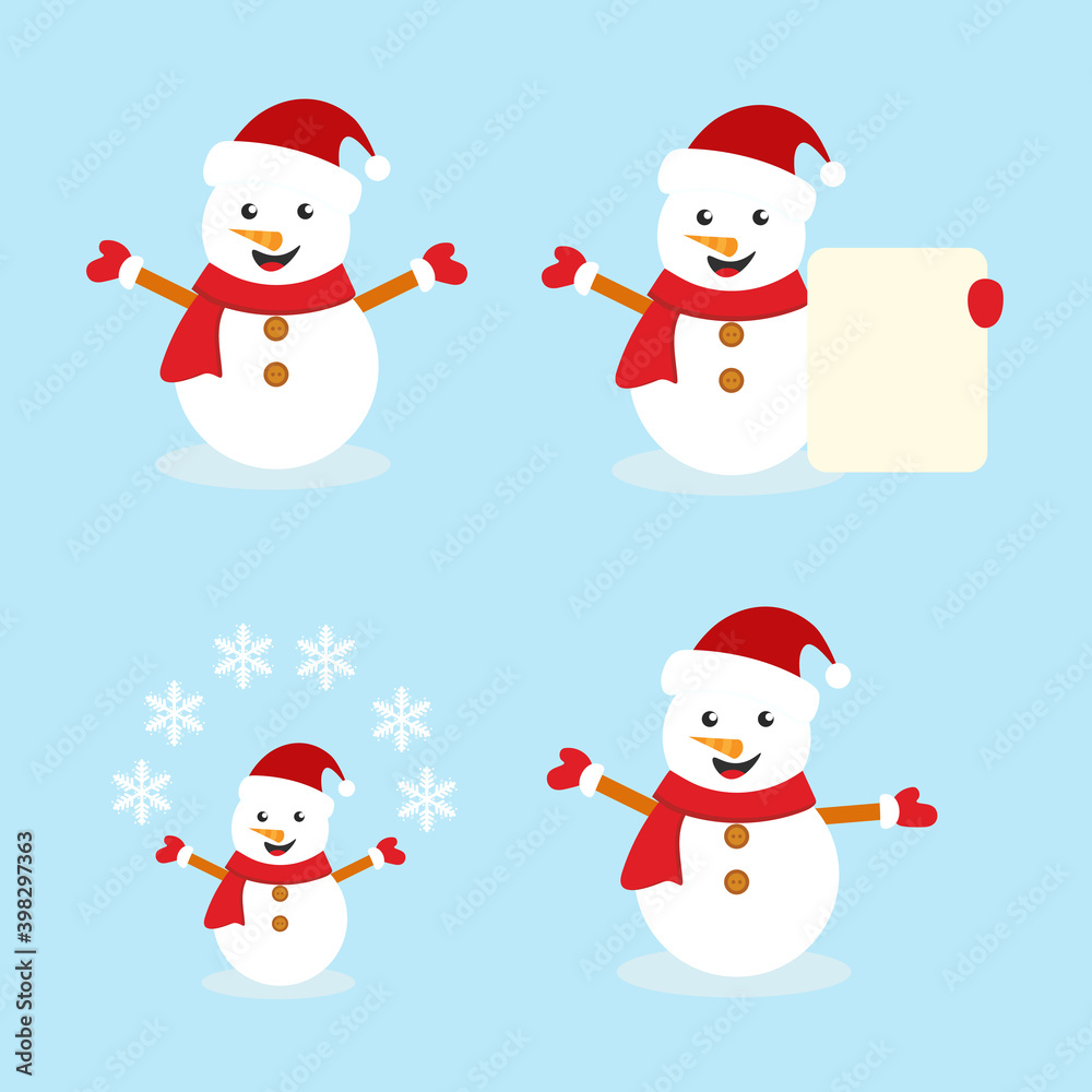 Winter season cute snowman collection Winter season cute snowman collection