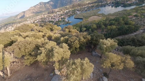 Dalyan,Mugla. Turkey.
Shooting of Dalyan Rock Tombs with FPV drone. gopro flat,log. 4K. photo