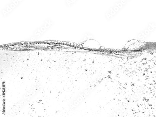 Soapy water with bubbles floating on surface of wash water