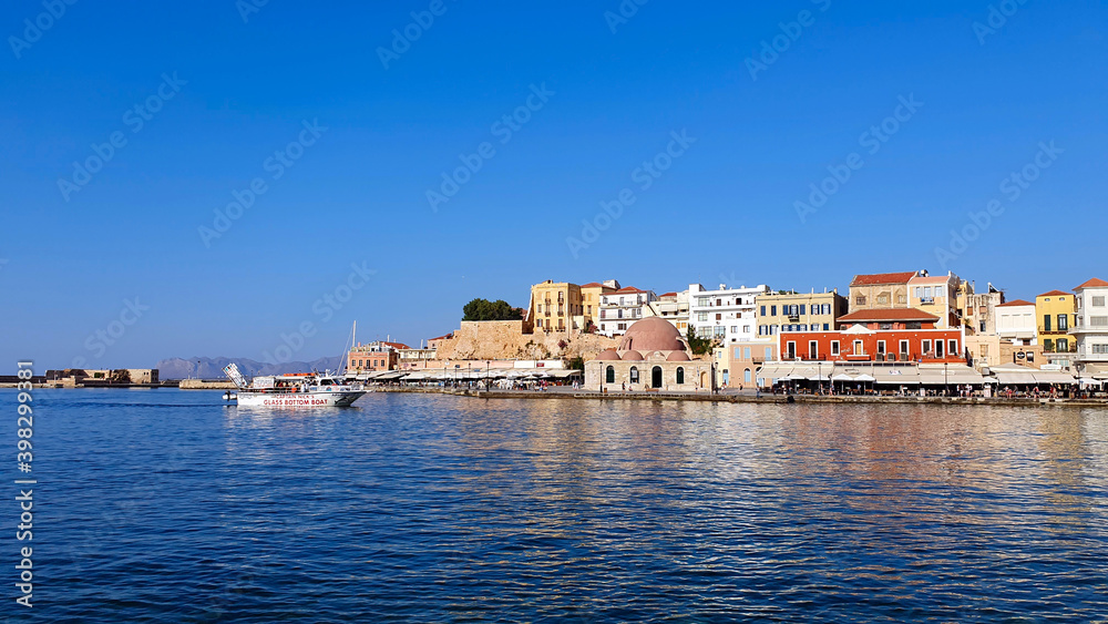 The Old Venetian Harbour of Chania, Crete, Greece. The Old Venetian Harbour of Chania, Crete, Greece.