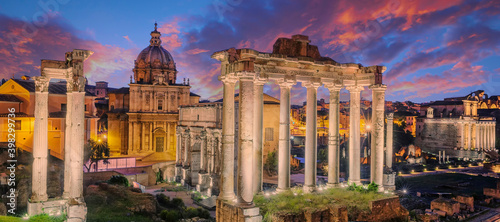 Famous Ruins of Forum Romanum