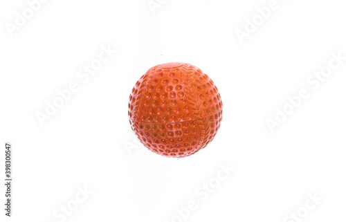 orange ball for bandy isolated on white background