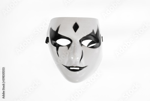 scary theatrical mask Isolated on white background