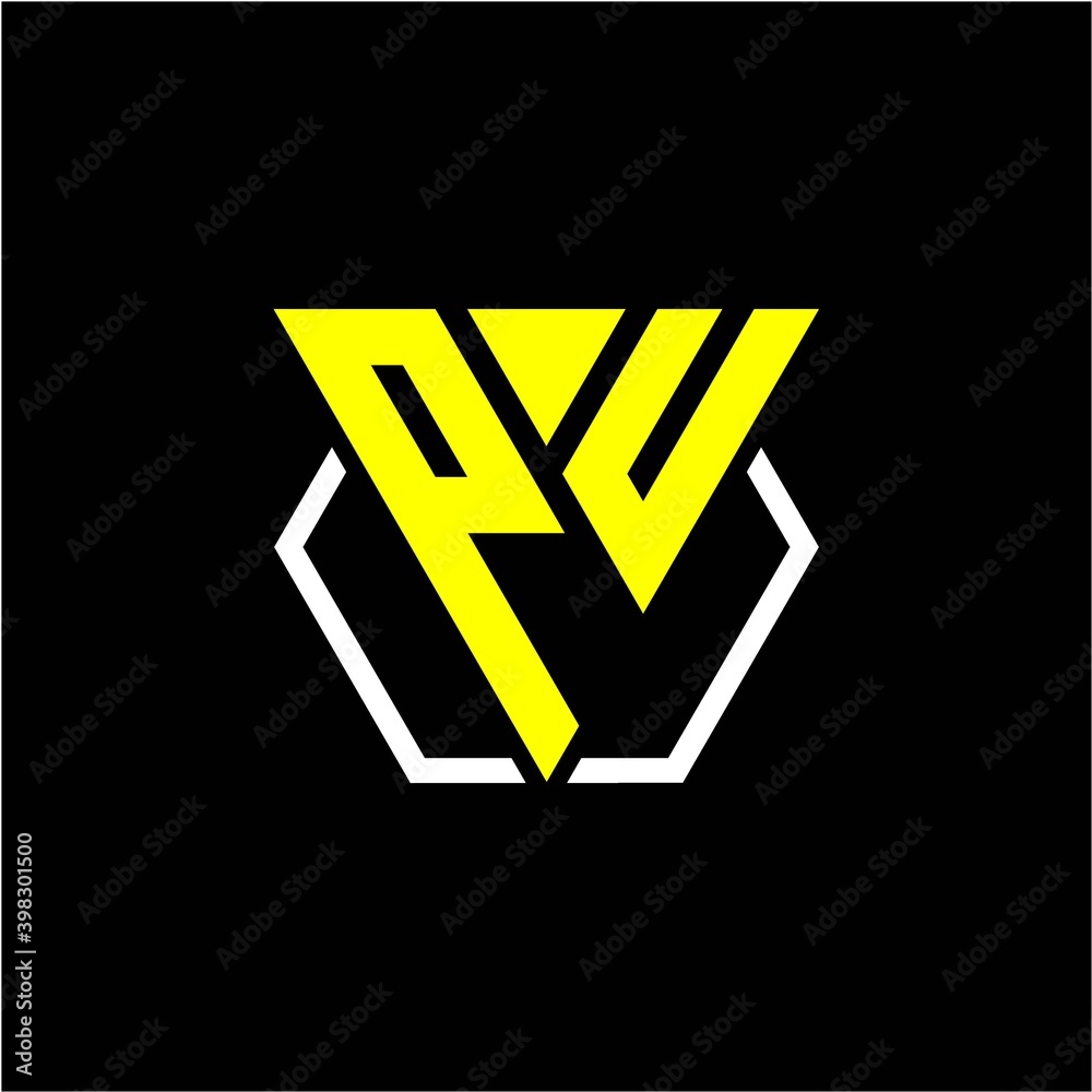 initials triangle P U has a simple modern minimalist design with cup decoration initials triangle P U has a simple modern minimalist design with cup decoration