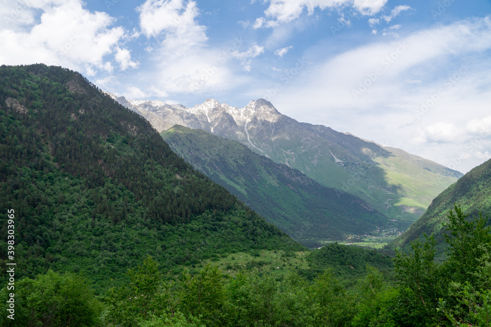 Obraz premium Heavy greenery on the mountains