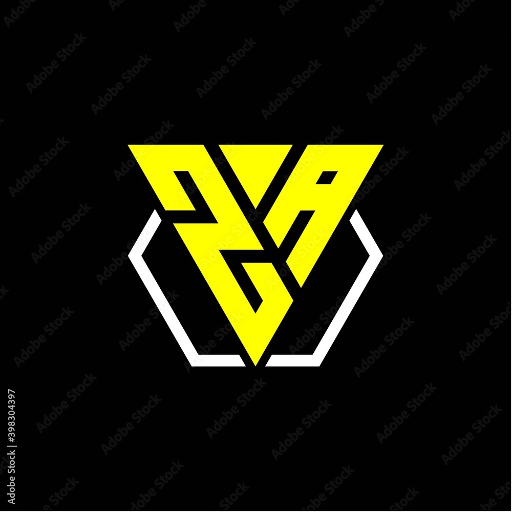 initials triangle Z A has a simple modern minimalist design with cup decoration initials triangle Z A has a simple modern minimalist design with cup decoration