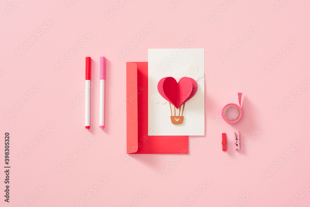 © Maki Company Limited/Stocksy - DIY Valentines heart greeting card © Maki Company Limited/Stocksy - DIY Valentines heart greeting card