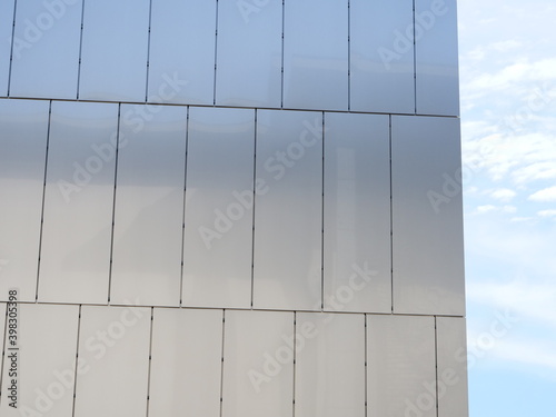 A closeup on a facade of a modern building.