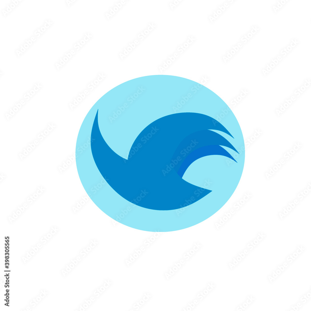 abstract blue wave icon water circle ilustration vector. abstract blue wave icon water circle ilustration vector.