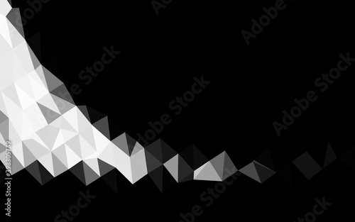Light Silver, Gray vector polygonal background. A vague abstract illustration with gradient. Polygonal design for your web site.
