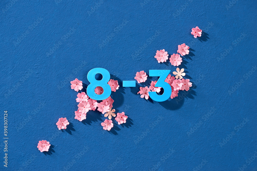 © Maki Company Limited/Stocksy - March 8 international women's day background. Greeting card template