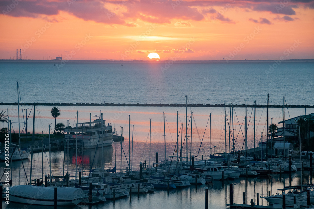 Sunrise in the harbor