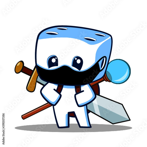 cute dice head fantasy adventurer corona version