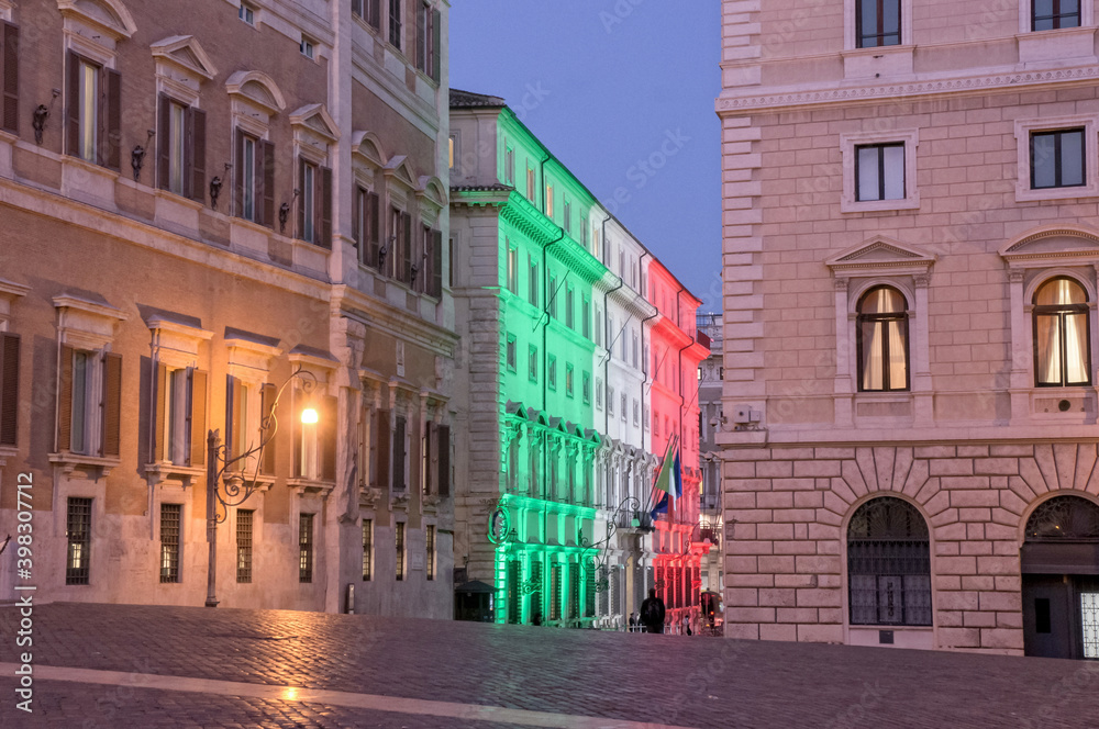 Montecitorio square in Rome - Italy