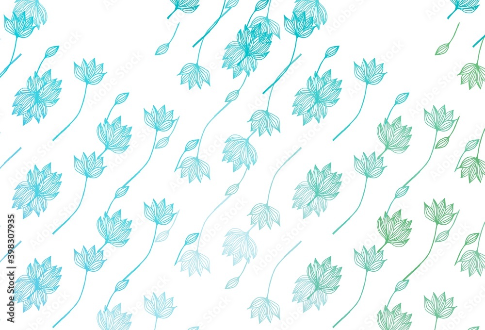Light Blue, Green vector sketch pattern. Light Blue, Green vector sketch pattern.