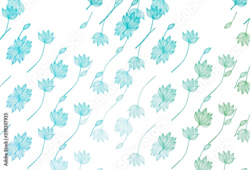 Light Blue, Green vector sketch pattern. © Dmitry