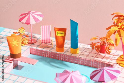 Summertime paper cut style.