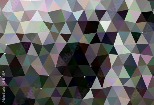 Dark Silver  Gray vector polygon abstract layout.