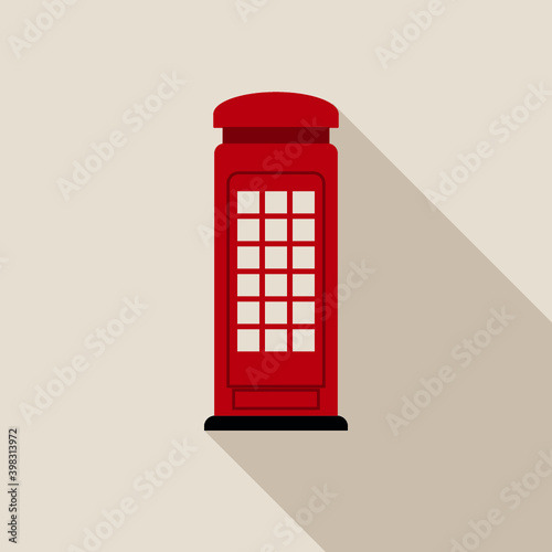 red phone cabin -  vector illustration 