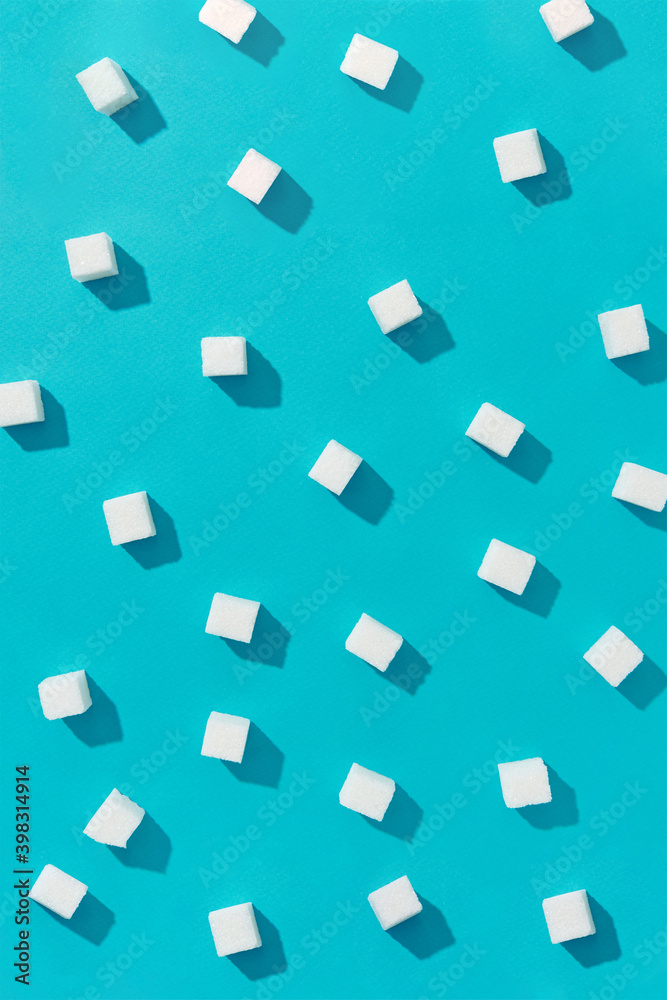 Pattern from sweet sugar cubes with shadow. Pattern from sweet sugar cubes with shadow.