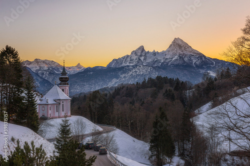 Wallfahrtskirche Maria Gern & Watzmann, Berchtesgadener Land, Bavaria, Germany