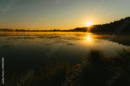 sunrise over the river