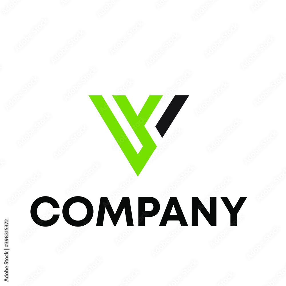 v logo