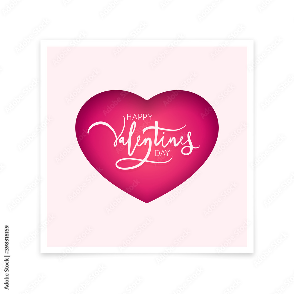 Heart shaped template for Valentine's Day design. Vector Illustration