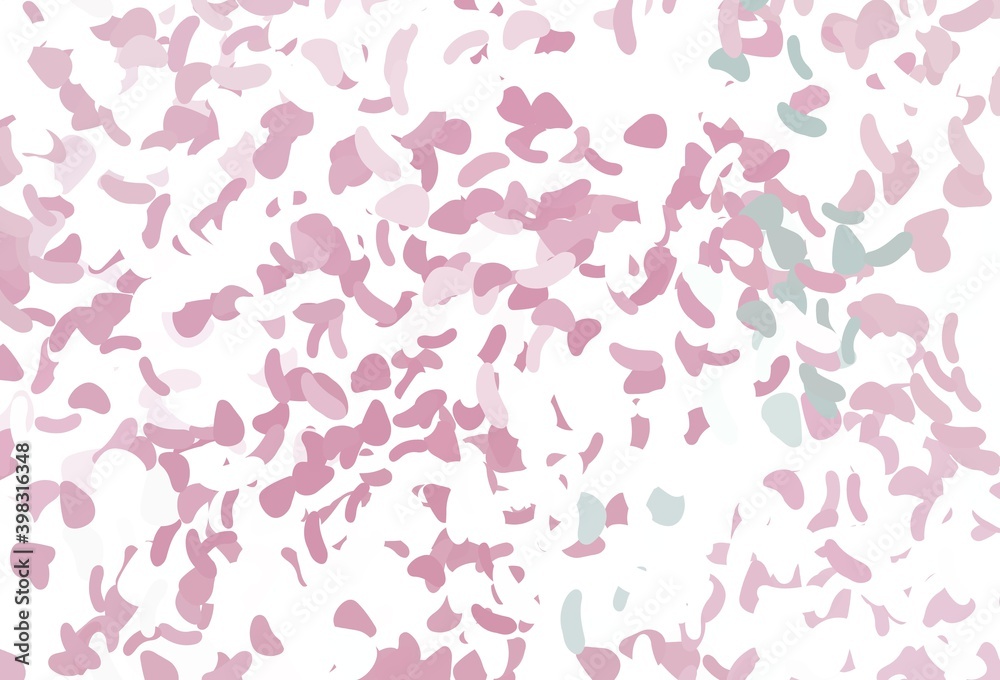 Light Pink vector template with memphis shapes.
