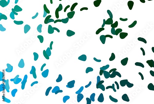 Light Blue, Green vector background with abstract forms. © Dmitry