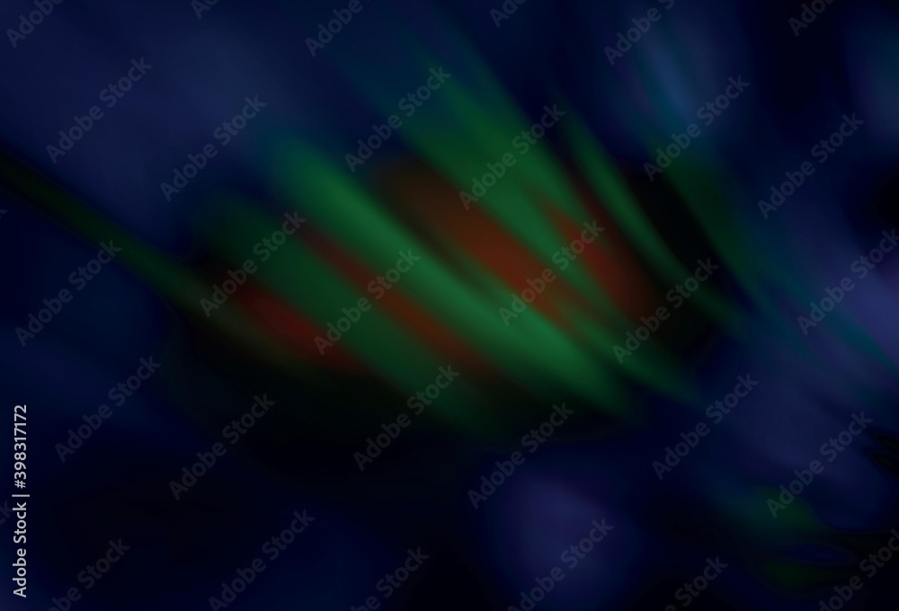 Dark Green, Yellow vector glossy abstract background.