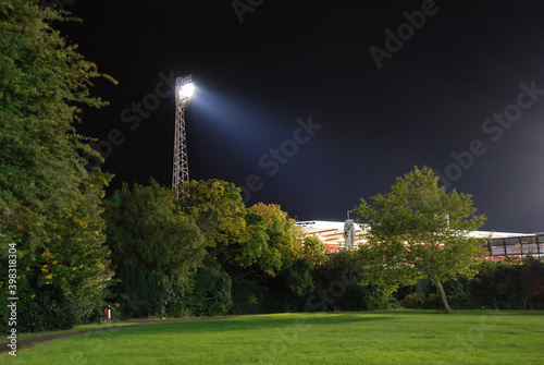 Playing under the floodlights at the County Ground in Swindon, Wiltshire