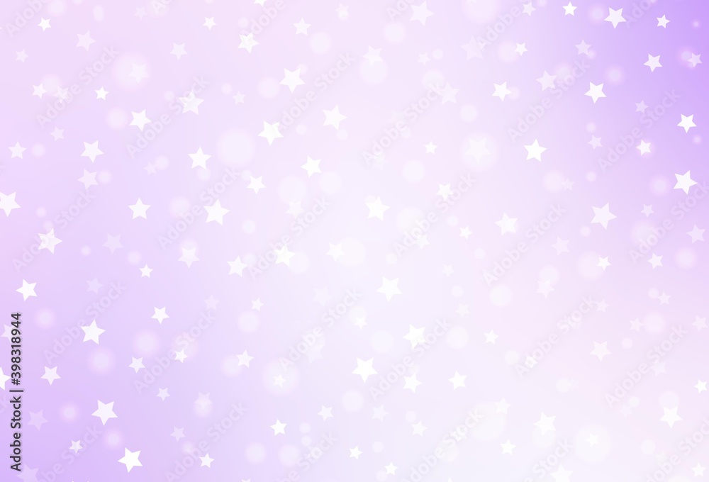 Light Purple vector template with ice snowflakes, stars. Light Purple vector template with ice snowflakes, stars.