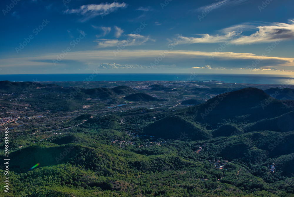 The Garbi viewpoint in the Sierra Calderona of Valencia