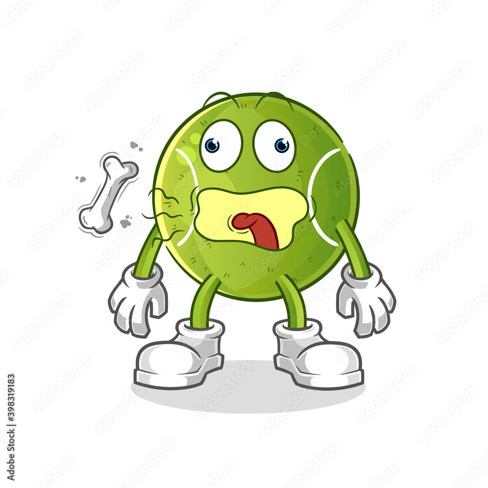 Obraz premium tennis burp mascot. cartoon vector