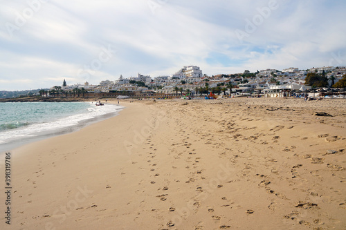 View over the little coastal village of Praia da Luz next to Lagos in Portugals Algarve © mikesch112