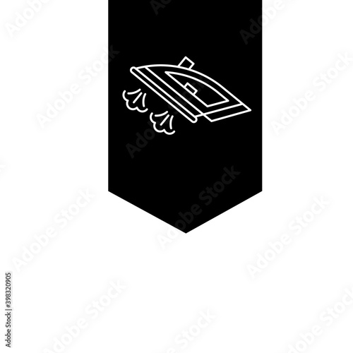 Steam iron line icon. Vector
