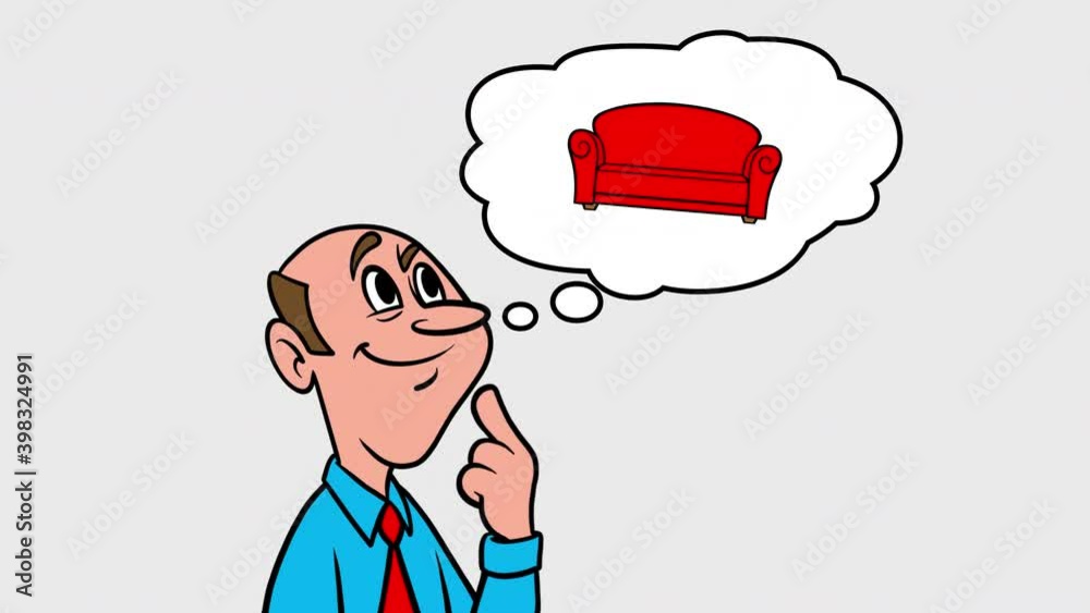 Thinking about a Sofa - 4k Animation with Alpha Channel. Thinking about a Sofa - 4k Animation with Alpha Channel.