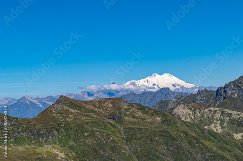 elbrus landscape in the mountains
