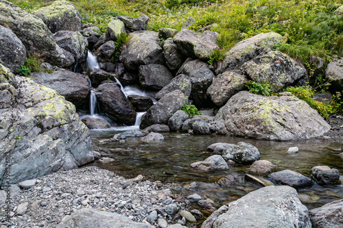 waterfall on the rocks