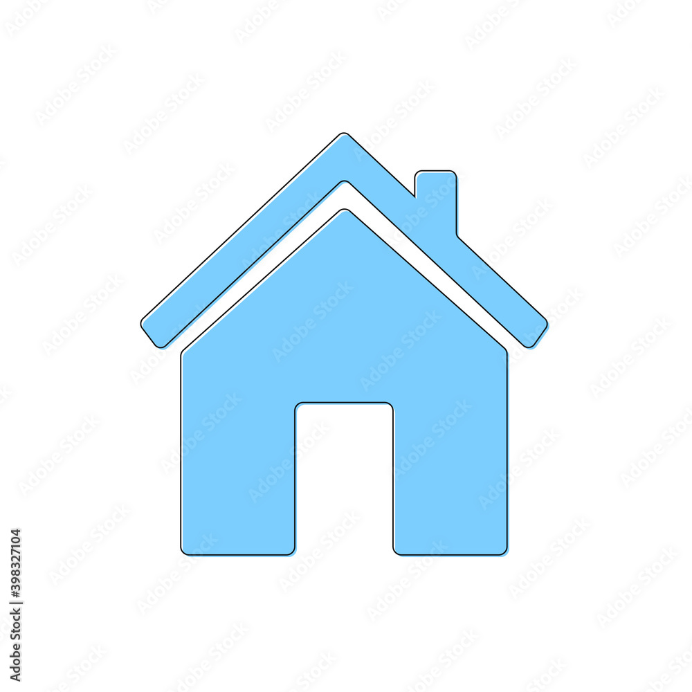 Home icon, house symbol, flat graphic design template, web sign, vector illustration Home icon, house symbol, flat graphic design template, web sign, vector illustration