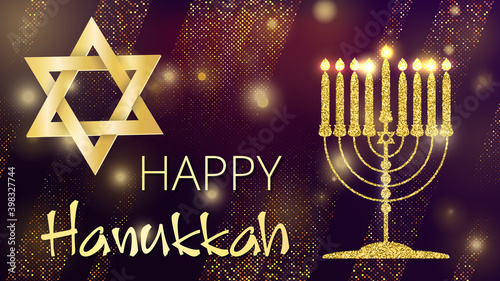 Happy Hanukkah traditional Jewish holiday
