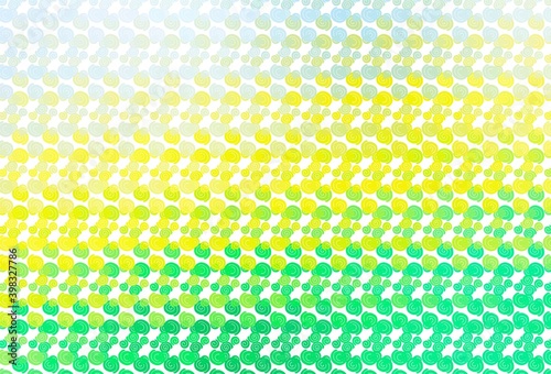 Light Green, Yellow vector background with abstract lines.