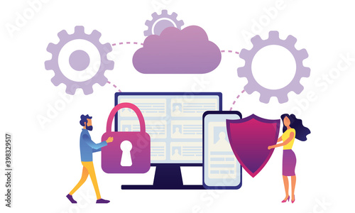 Safety and security of personal data concept