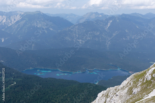 Eibsee lake at Zugspitze mountain tour, Bavaria, Germany © BirgitKorber