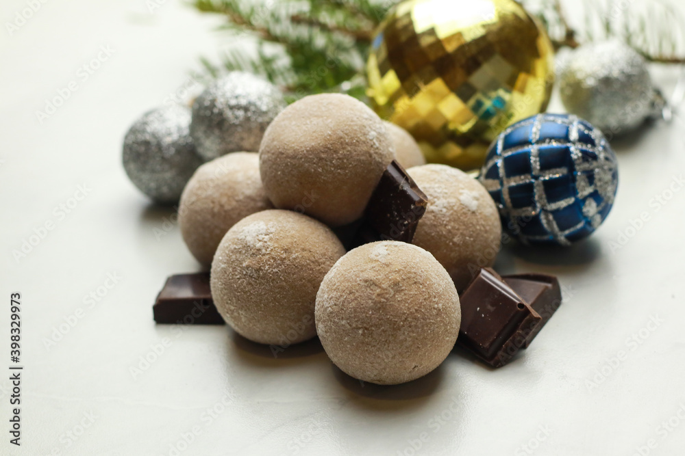 Tasty marshmallow with chocoalate on light background Tasty marshmallow with chocoalate on light background
