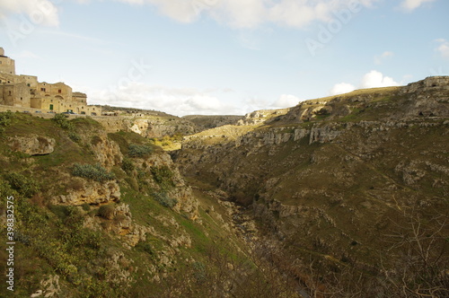 Matera, Italia, paesaggio, gravina, panorama, veduta, natura, rocce