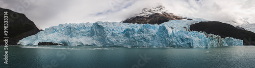 Panoramic of the Spegazzini glacier in Parque Nacional de los Glaciares Argentina