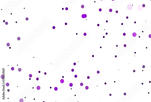 Light Purple vector background with bubbles.